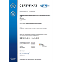 Certyfikat ISO 14001 dla WIKA Polska